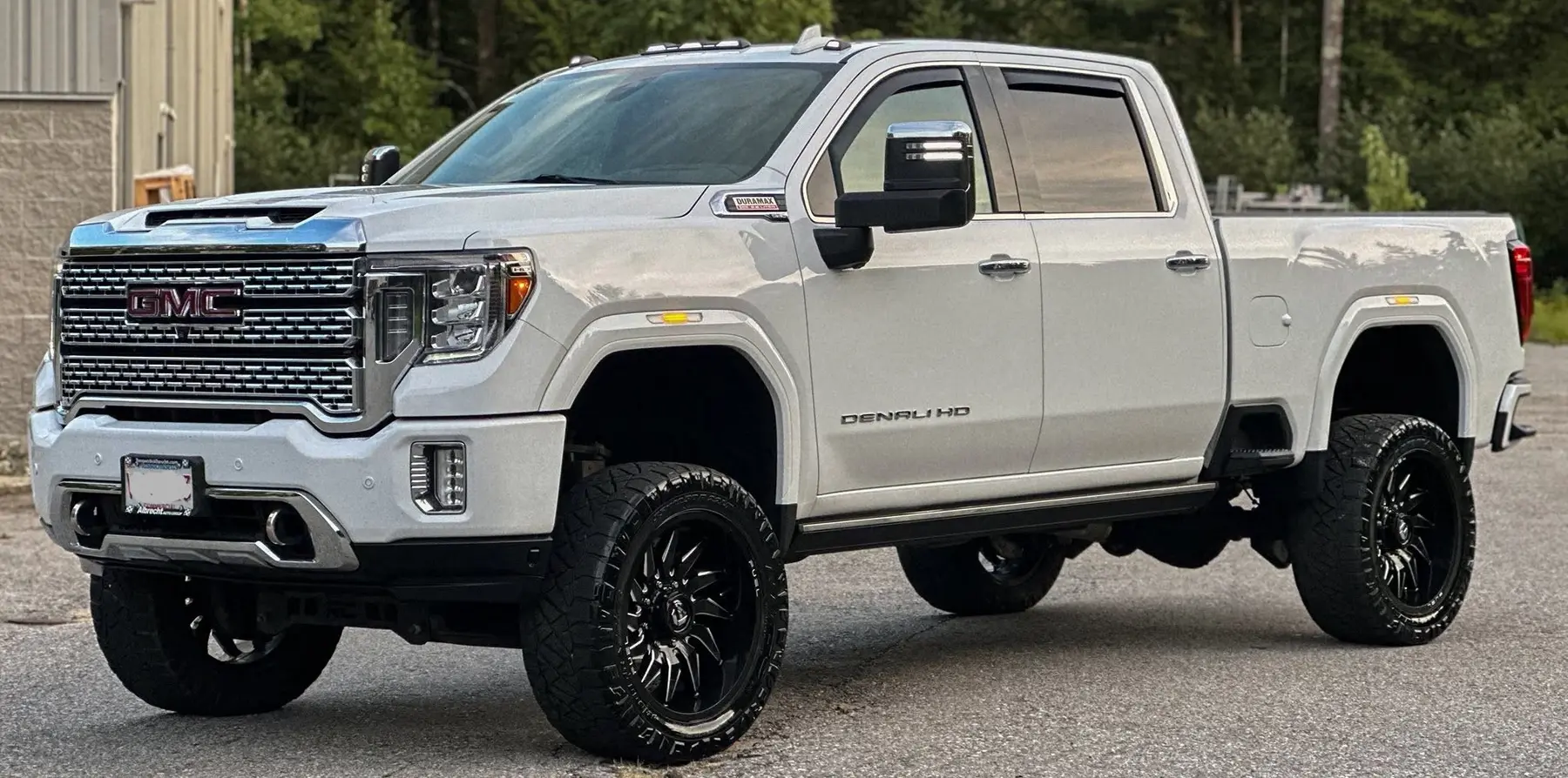 White GMC Sierra Denali HD after ceramic coating by Midnight Detailing in Newton, New Hampshire